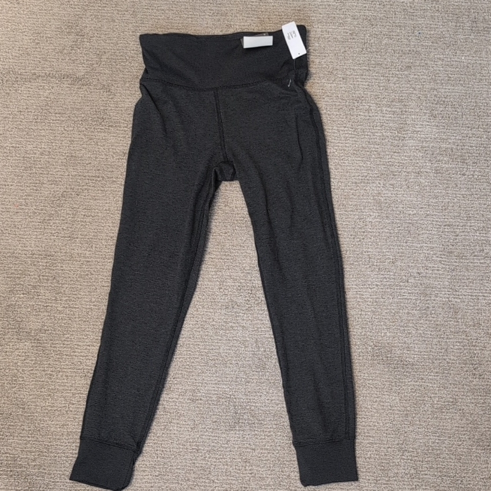 GAP Gray Track Pants with Tapered Leg and Wide Waistband